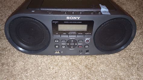 Sony Bluetooth CD Boombox Personal Audio System ZS-RS60BT Black Tested Working! 27242885066 | eBay