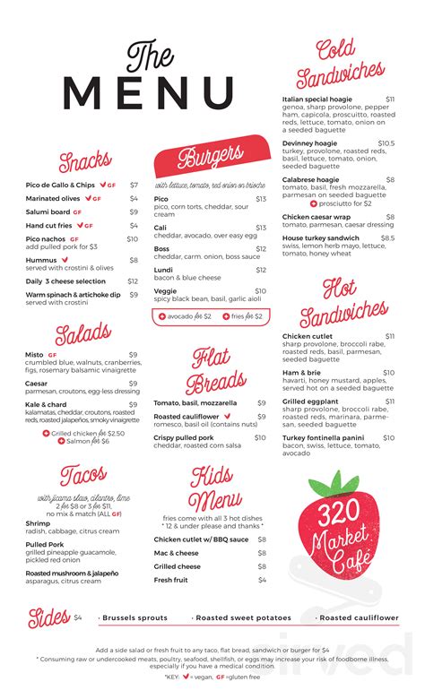 320 Market Cafe menu in Media, Pennsylvania, USA