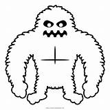 Coloring Pages Yeti Snow Sketch Page sketch template
