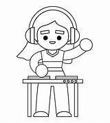 Dj Coloring Pages Only Sketch Page sketch template