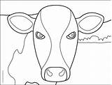 Cow Face Coloring Page Free Printable Sheets For Kids sketch template