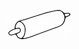 Premium Vector  Rolling Pin For rolling Dough Cooking Doodle Linear sketch template