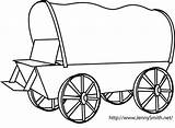 Western Wagon Coloring Page sketch template