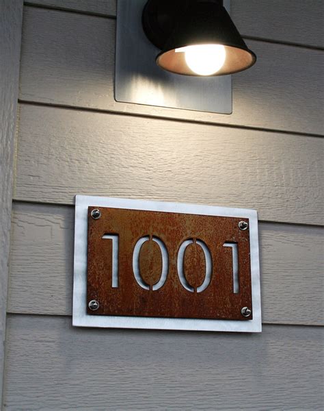 Rustic Address Number Plaque, Metal House Number Sign SMALL SIZES ...