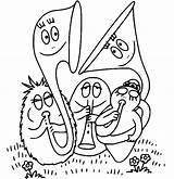 Barbabeau And Barbalala Playing Tubas Coloring Page  Free Printable sketch template