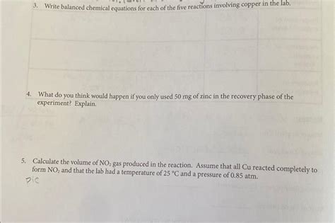 Solved The reactions you will perform are: 1. Copper reacts | Chegg.com