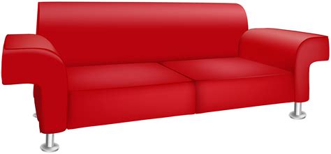 Red Sofa Transparent Clip Art PNG Image | Gallery Yopriceville - High-Quality Free Images and ...