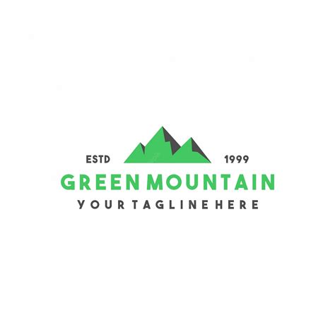 Premium Vector | Creative green mountain logo design