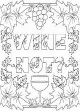Coloring Pages For Adults Wine  sketch template