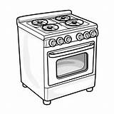 Premium Photo  Bold Outlined Cartoon Stove A Simple Kids Coloring sketch template