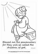 Free Blessed Are The Peacemakers Coloring Page  sketch template