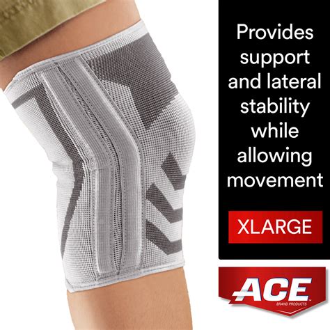 ACE Brand Compression Knee Brace with Side Stabilizers, Extra Large ...