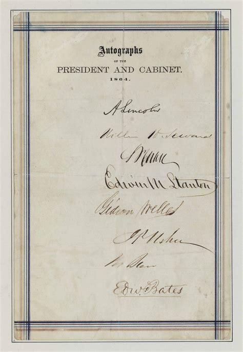 LINCOLN, Abraham. Signature