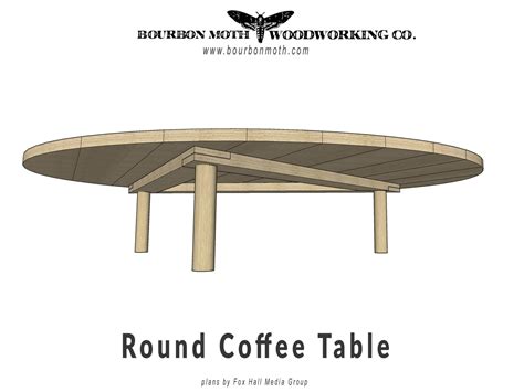 Simple Round Coffee Table Plans — Bourbon Moth Woodworking Co