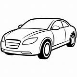 car outline coloring Book Page Line Art Illustration Digital Drawing  sketch template