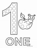 Set Of 123 Numbers Count Apples Dot Marker Activity Coloring Pages  sketch template