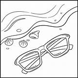 Sunglasses Coloring Pages For Kids sketch template