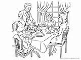 Dinner Table Coloring Page At GetDrawings  Free Download sketch template