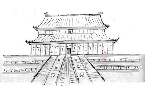 Forbidden City sketch, Beijing, China Mixed Media by Steve Clarke - Fine Art America