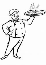 Pizza Chef colouring Page  Activities Kidspot sketch template
