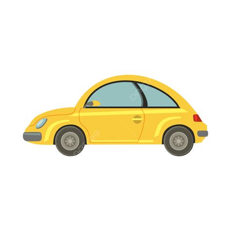 2d Car Clipart PNG Images, 2d Cartoon Yellow Beetle Car Vector Illustration, Beetle Car, Yellow ...