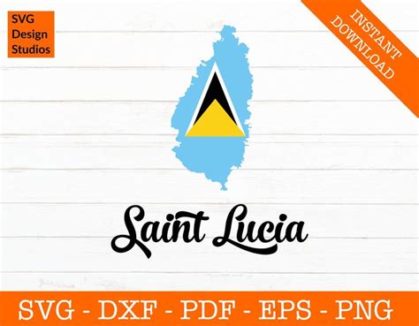 Saint Lucia Svg St Lucia Svg St Lucia Flag Island Svg | Etsy in 2022 | St lucia flag, St lucia ...