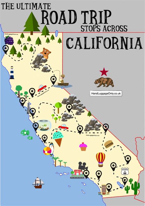 California Tourist Attractions Map