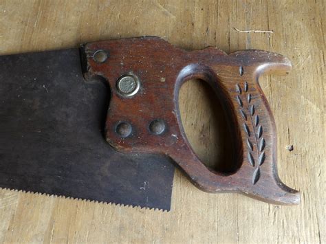 Antique Warranted Superior Hand Saw Wheat Pattern | Hand saw, Antiques, Old tools