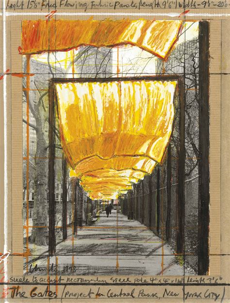 Christo (b. 1935) , The Gates (Project for Central Park, New York City ...