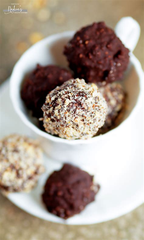 Healthy Homemade Ferrero Rocher - Nadia's Healthy Kitchen