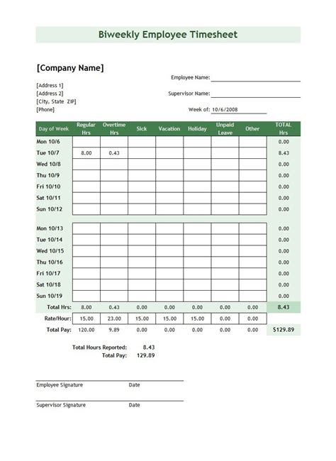 Hourly Time Tracking Spreadsheet throughout 40 Free Timesheet / Time Card Templates Template Lab ...