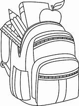 Coloring Pages Backpack sketch template