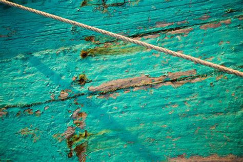 Rope hanging from a turquoise fishing boat on Sam roi yot … | Flickr