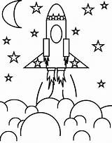 Rocket Ship Coloring Pages For Kids sketch template