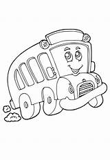 Bus Coloring Pages Preschool Shapes sketch template
