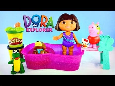 Splash & Paddle Dora The Explorer Perrito Swimming - Play Doh, Hello Kitty, Peppa Pig Episodes ...