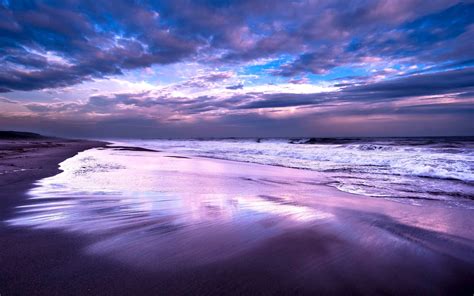 Wallpaper Sea, ocean, beach, night, sky, clouds, dusk 1920x1200 HD ...