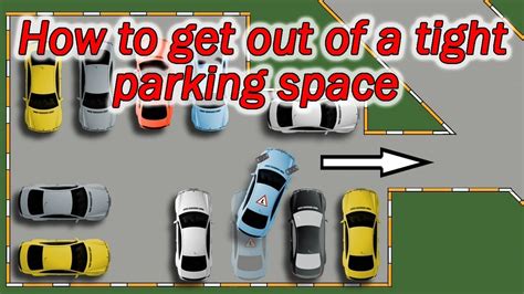 How to get out of a tight parking space and not to hit other cars - YouTube