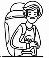 Hiker coloring page  ColouringPages sketch template