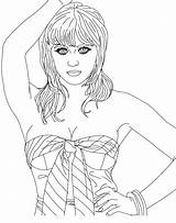 Beautiful Katy Perry sketch template