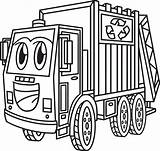 Garbage Truck Coloring Page Vector Art Icon And Graphics For Free  sketch template