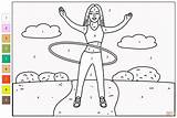 Color By Number Hula Hoop  Free Printable Coloring Pages sketch template