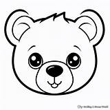 Bear Face Coloring Pages  Free & Printable sketch template