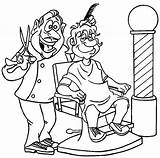 Boy And Barber Coloring Page  Free Printable Coloring Pages For Kids sketch template