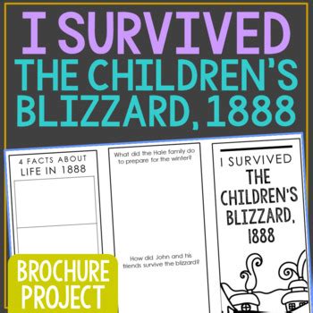 I SURVIVED THE CHILDREN'S BLIZZARD of 1888 Novel Study Unit | Book Report