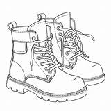 Hiking Boot Coloring Page sketch template