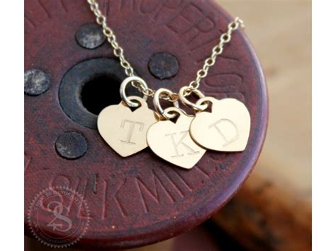 Personalized Gold Heart Initial Necklace - Tricia Necklace | 2 Sisters Handcrafted