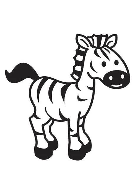 Desenho de Zebra pequena para colorir - Tudodesenhos