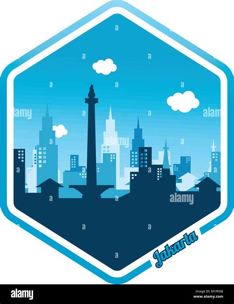 city of jakarta label badge sticker logo template vector Stock Vector Image & Art - Alamy