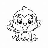 Premium Vector  Funny Monkey cartoon characters Illustration sketch template